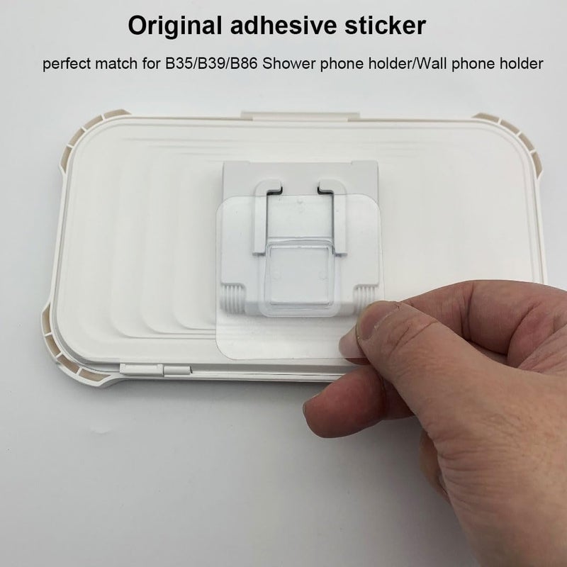 OOLYCIO 6pcs Wall Mount Plastic Adhesive Mounting Stickers for B35/B39/B86 Shower Phone Holder Wall Phone Mount - Image 2
